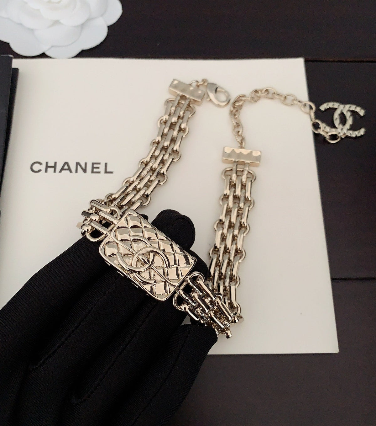 18K CC Gold Chain Necklace