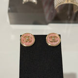 18K CC 25B Pink Gold Earrings