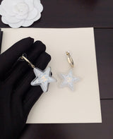 18K CC Star Earrings