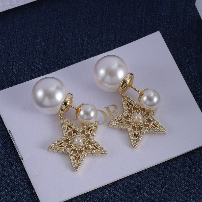 18K CD Tribales Star Diamond Earrings