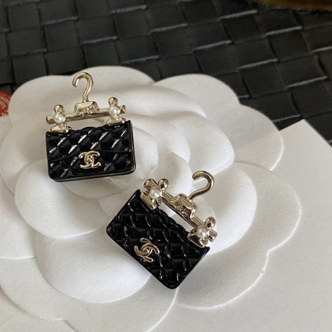 18K CC Classic Bag Pendant Earrings