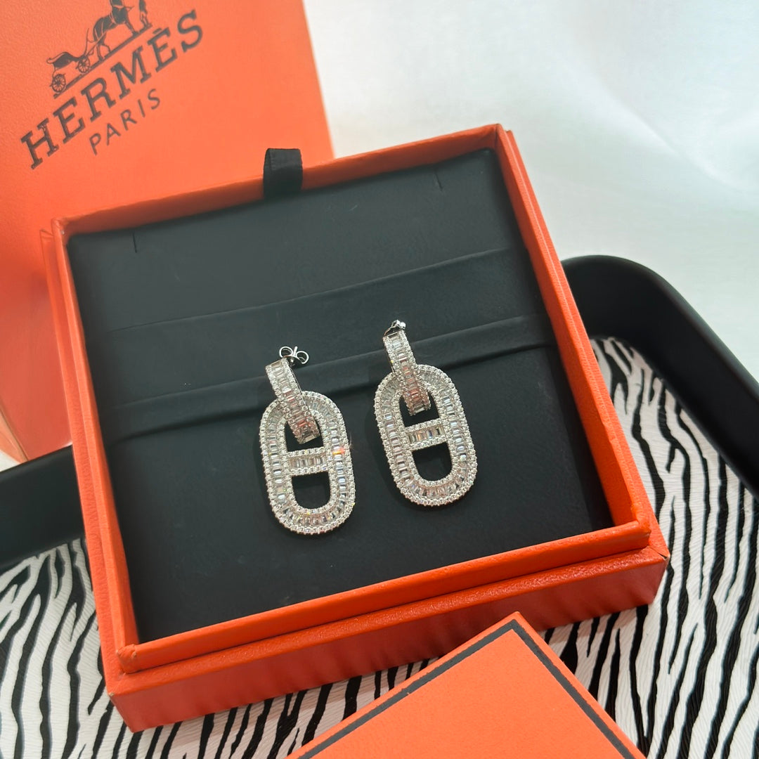 18K Diamonds H Earrings