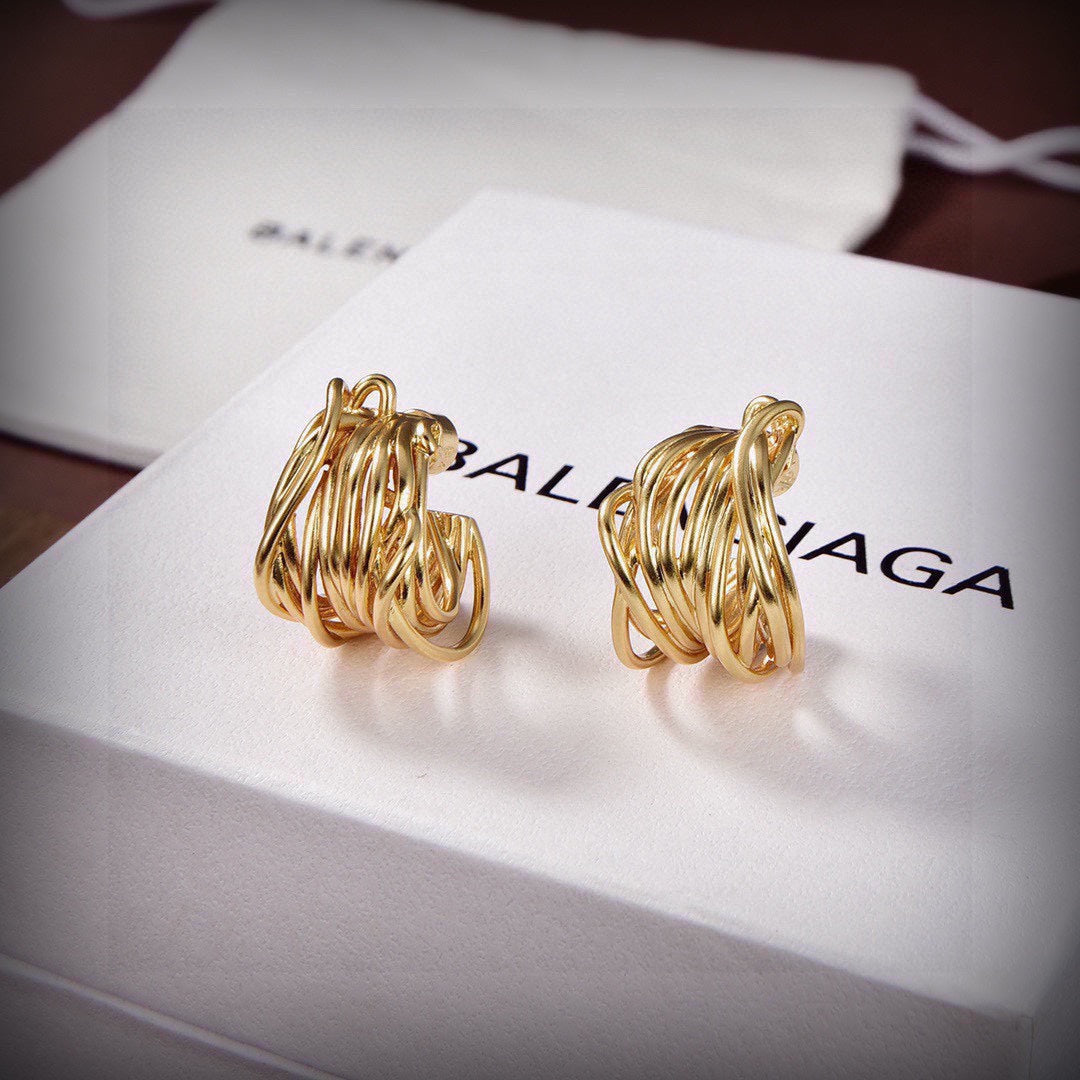 18K BB Gold Earrings