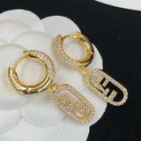 18K F OLock Diamonds Earrings