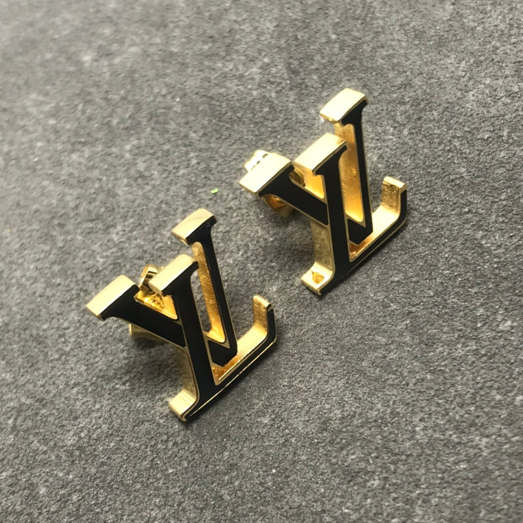 18K Louis Iconic Black Earrings