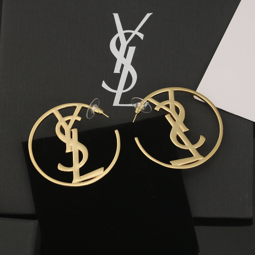 18K Saint Monogram Earrings