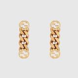 18K GUCCI GG Chain Earrings