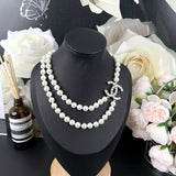 18K CC 25B Long Pearls Necklace