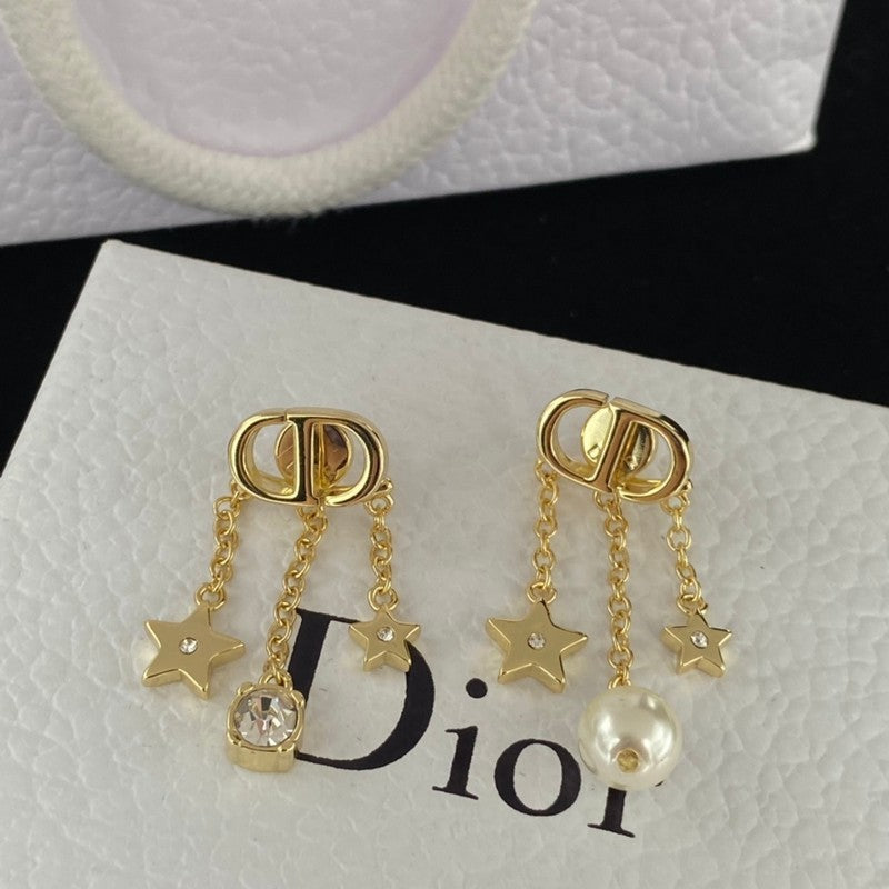 18K CD Tribales Star Pearl Earrings