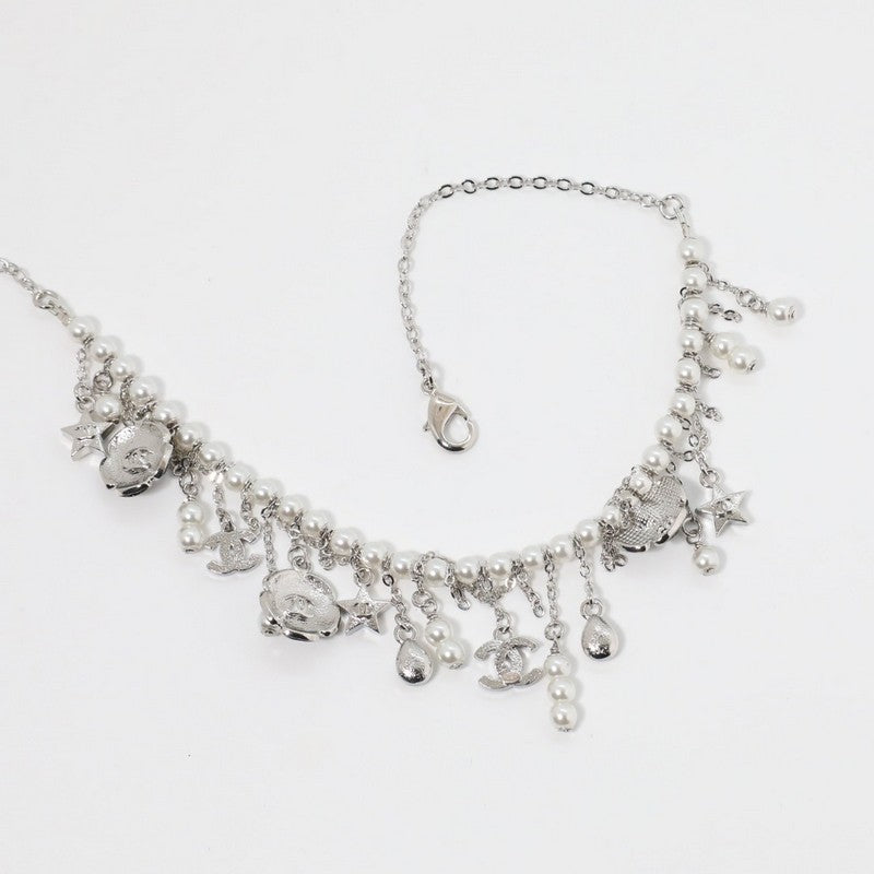 18K CC Camellia Pearl Chain Necklace