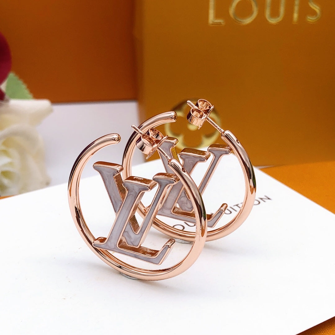 18K Louis Louise Hoop Pearls Earrings