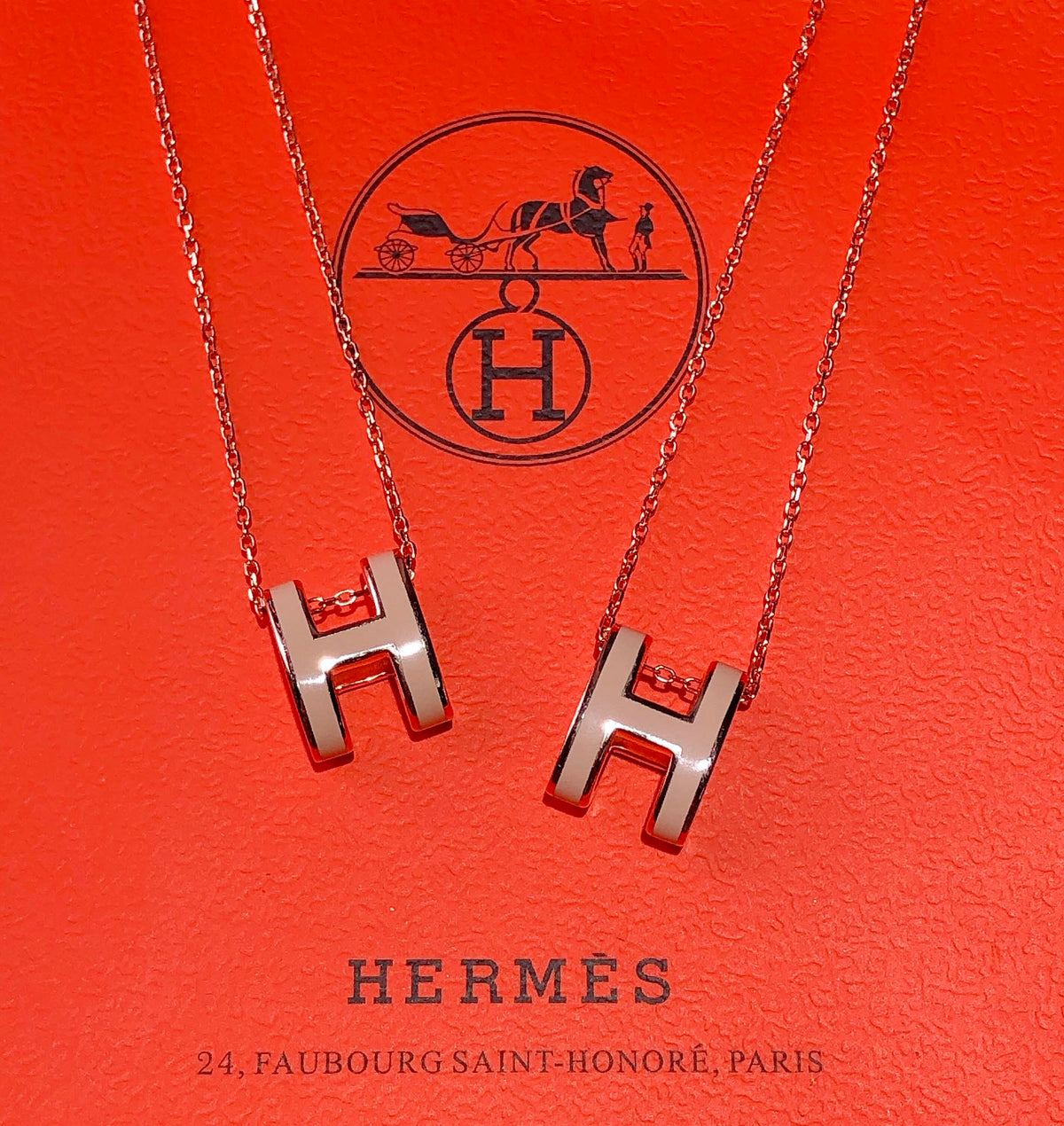 18K Mini Pop H Grey Necklace