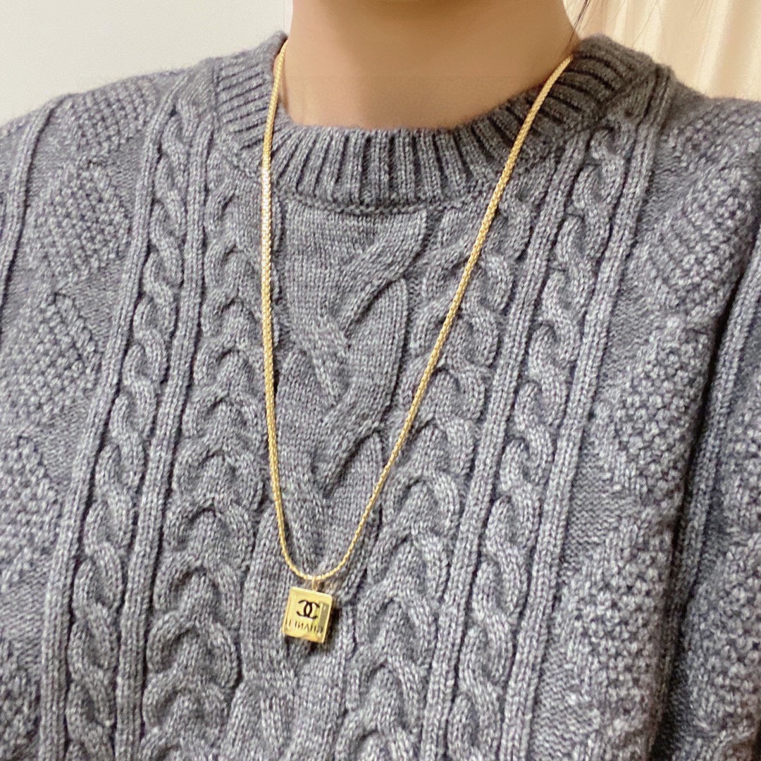 18K CC Pendant Necklace