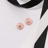 18K CC Purple & Pink Gold Earrings
