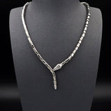 18K BV Serpenti Viper Demi-Pave Diamonds Necklace
