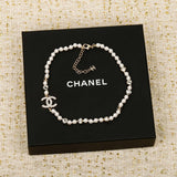 18K CC 25B Pearl Chain Necklace
