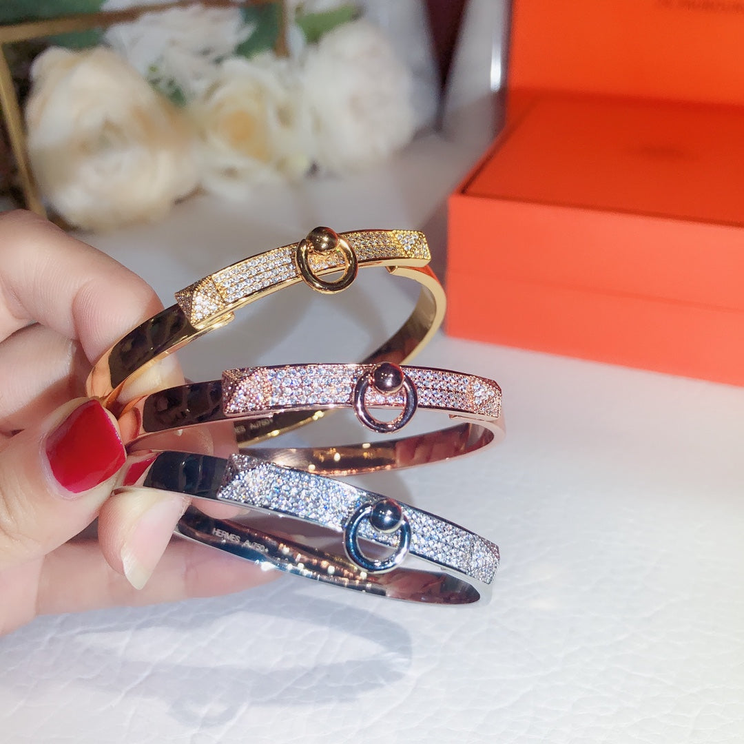 18K Collier De Chien Diamond H Bracelet