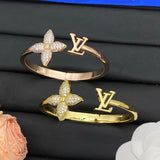 18K Louis  Blossom Open Bracelet