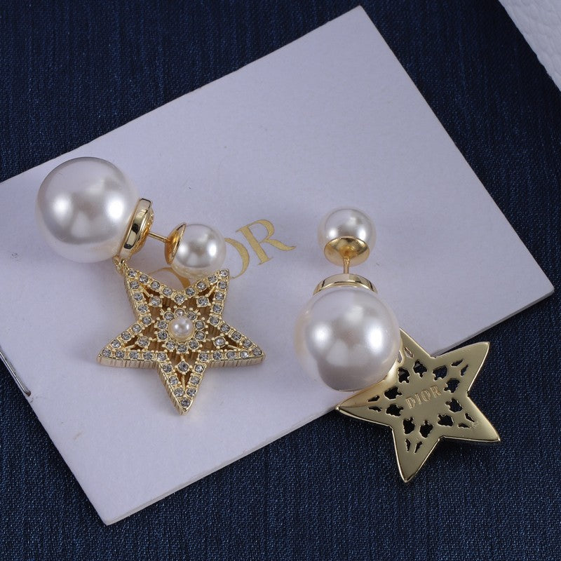 18K CD Tribales Star Diamond Earrings