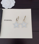 18K CC Star Earrings