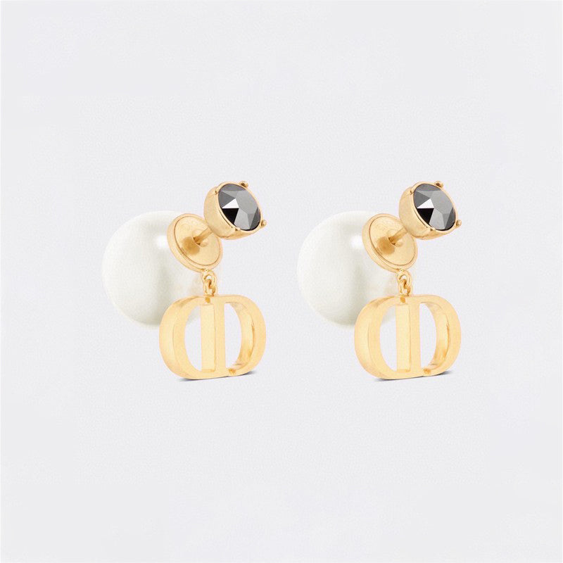 18K CD Tribales Black Crystal Earrings