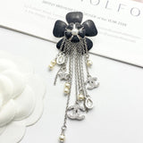 18K CC Camellia Tassel Brooch