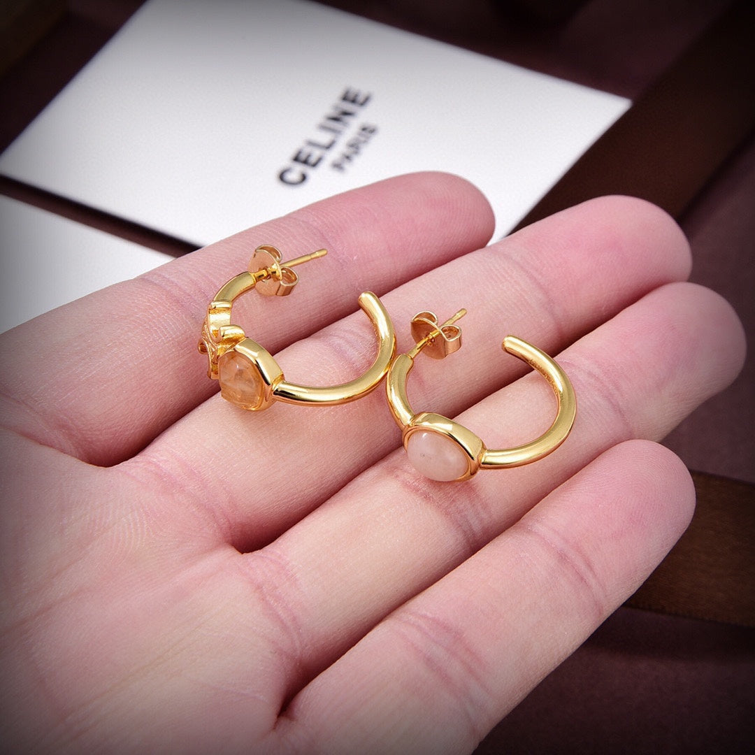 18K Triomphe Indie Hoops Earrings