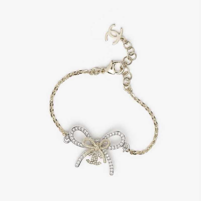 18K CC Bow Tie Chain Bracelet