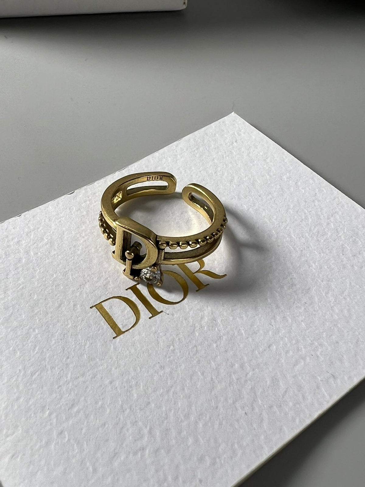 18K CD Crystal Rings
