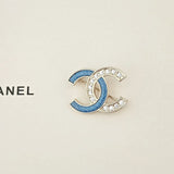 18K CC Blue & White Gold Diamond Brooch
