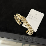 18K CC 26C Black Open Cuff Bracelet