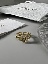 18K CD Crystal Rings