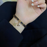 18K Louis Vintage Pendant Gold Bracelet