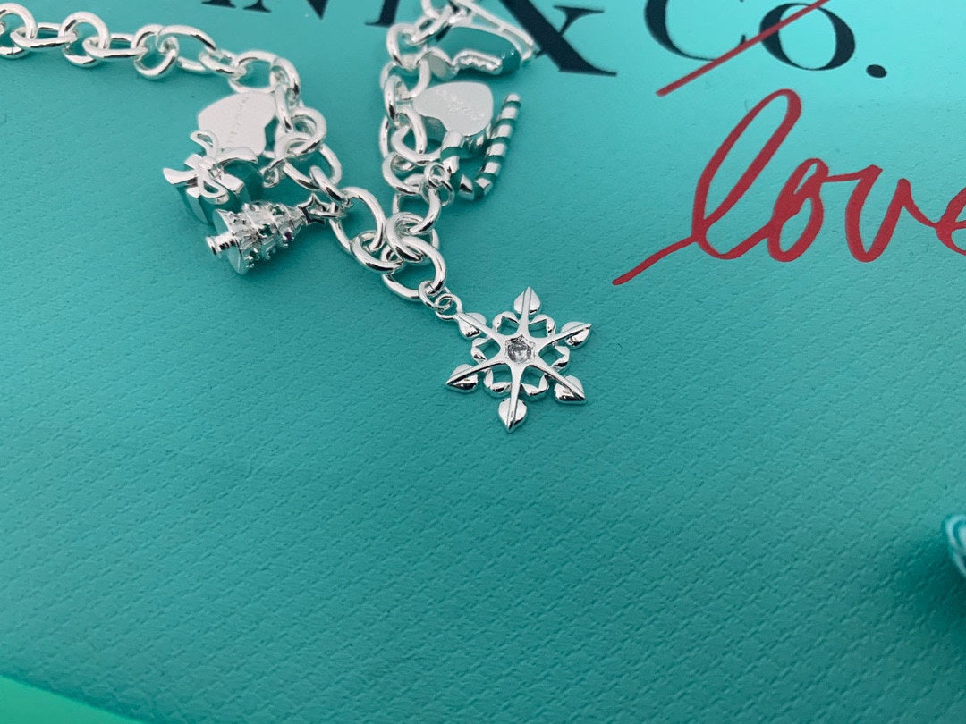 18K T Christmas Tag Bracelet