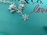 18K T Christmas Tag Bracelet