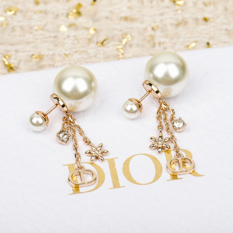 18K CD Tribales Tassel Diamond Earrings
