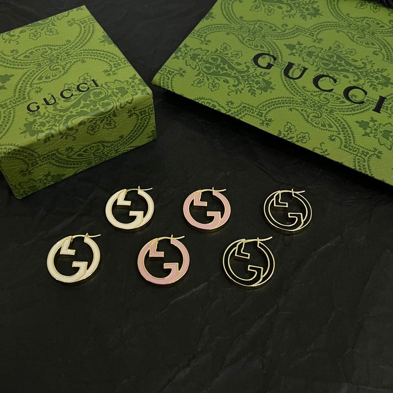 18K GG Color Hollow Earrings