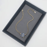 18K CC Blue Camellia Diamond Choker Necklace