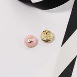18K CC Purple & Pink Gold Earrings