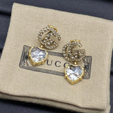 18K GG Crystal Pendant Earrings