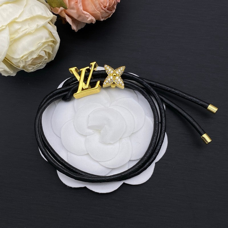 18K Louis Black Chain Gold Bracelet