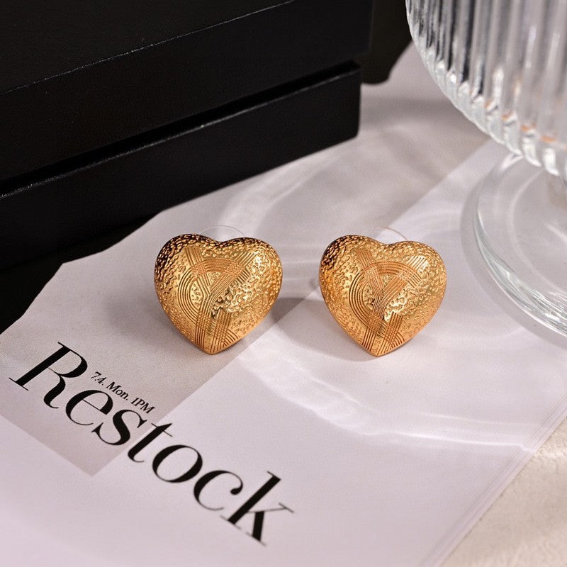 18K Saint Heart Earrings