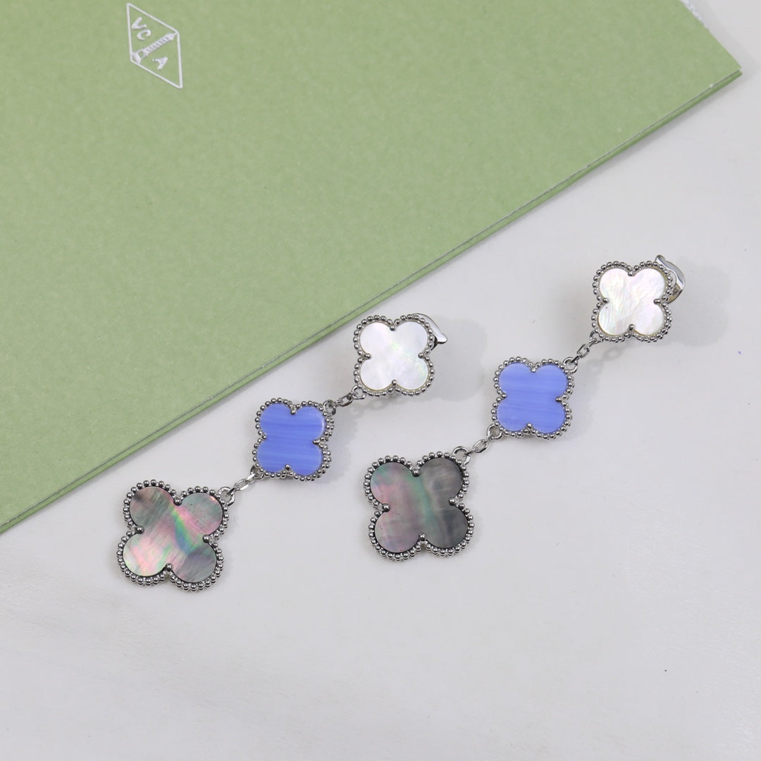 18K Magic Alhambra Three Motifs Earrings
