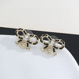 18K CC Butterfly Pendant Earrings
