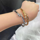 18K BV Serpenti Demi-Pave Diamonds Bracelet
