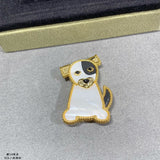18K Lucky Animals Dog Clip Brooch