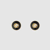 18K GG Black Gold Earrings