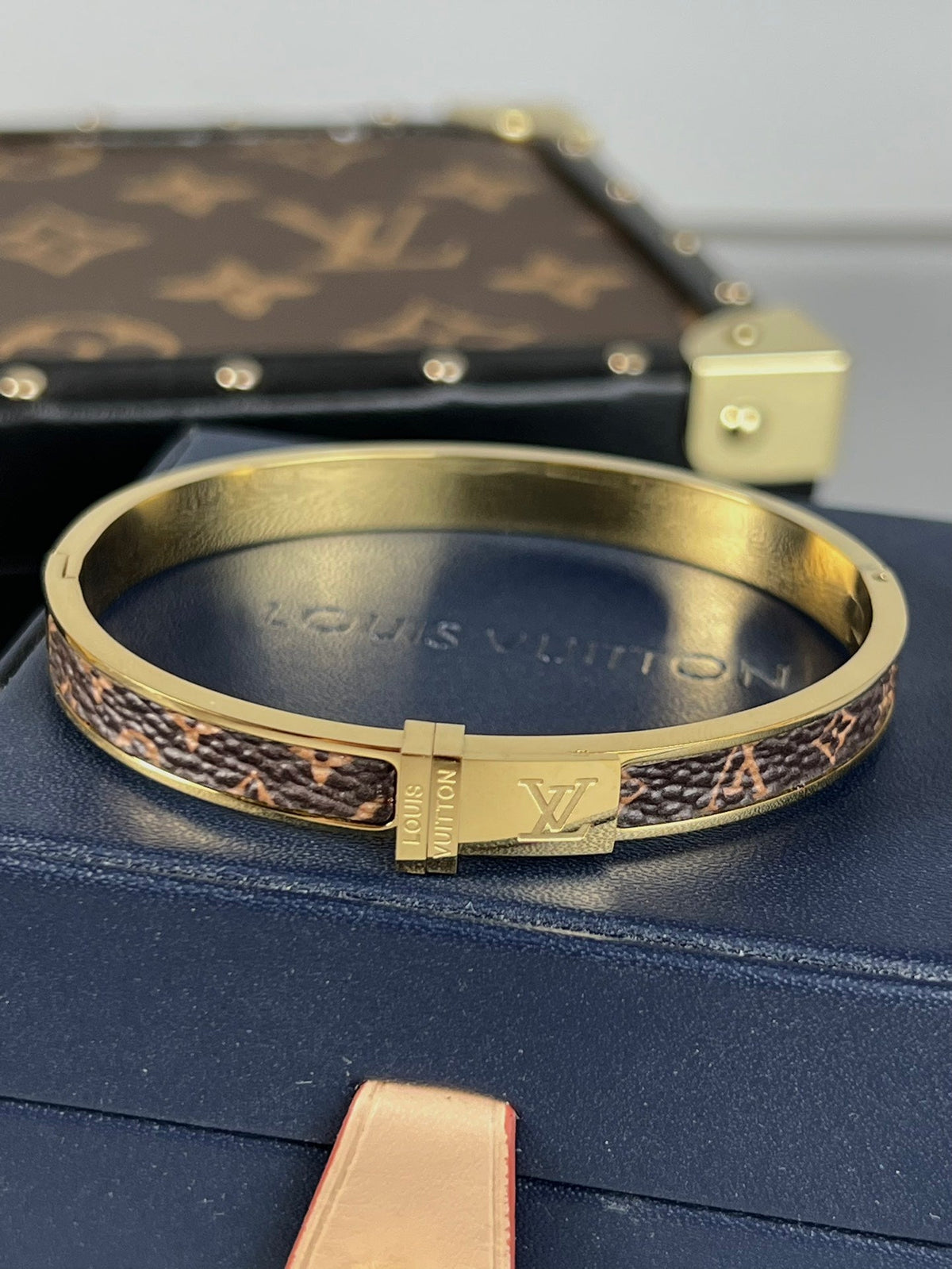 18K Louis Leather Bracelet
