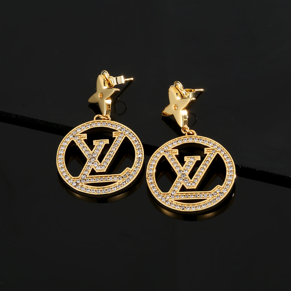 18K Louis Star Pendant Earrings
