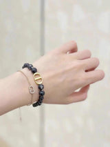 18K CD 30 Montaigne Black Pearls Bracelet